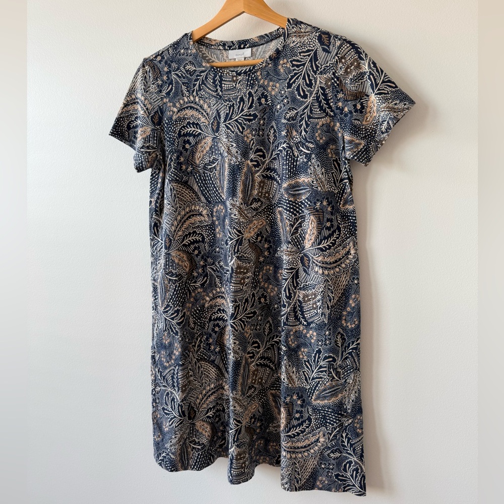 J Jill Shirt Sleeve Cotton Shift Dress